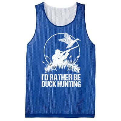 Id Rather Be Duck Hunting Funny Goose Hunter Gift Mesh Reversible Basketball Jersey Tank