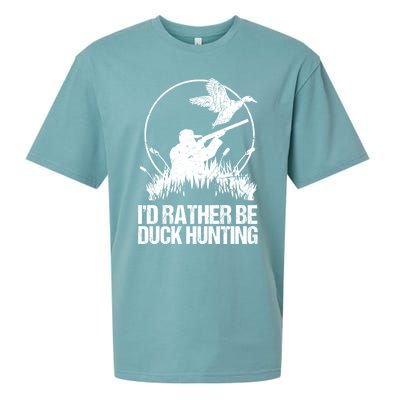 Id Rather Be Duck Hunting Funny Goose Hunter Gift Sueded Cloud Jersey T-Shirt