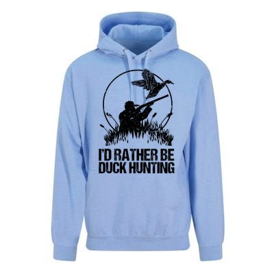 Id Rather Be Duck Hunting Funny Goose Hunter Gift Unisex Surf Hoodie