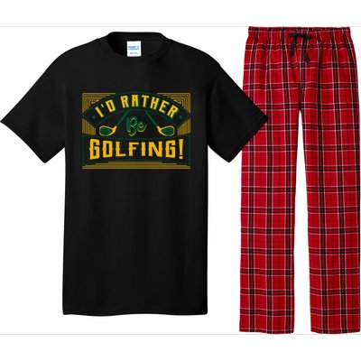 Id Rather Be Golfing Putter Golfer Birdie Bogey Eagle Par Gift Pajama Set