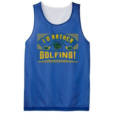 Id Rather Be Golfing Putter Golfer Birdie Bogey Eagle Par Gift Mesh Reversible Basketball Jersey Tank