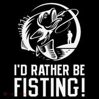 ID Rather Be Fisting Drawstring Bag