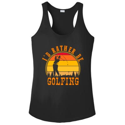 Id Rather Be Golfing Vintage Retro Style Golf Lovers Cute Gift Ladies PosiCharge Competitor Racerback Tank