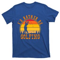 Id Rather Be Golfing Vintage Retro Style Golf Lovers Cute Gift T-Shirt