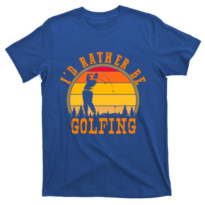 Id Rather Be Golfing Vintage Retro Style Golf Lovers Cute Gift T-Shirt