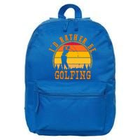 Id Rather Be Golfing Vintage Retro Style Golf Lovers Cute Gift 16 in Basic Backpack