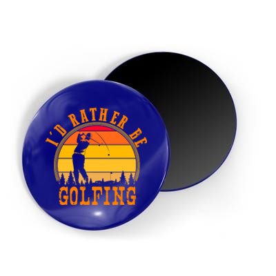 Id Rather Be Golfing Vintage Retro Style Golf Lovers Cute Gift Magnet