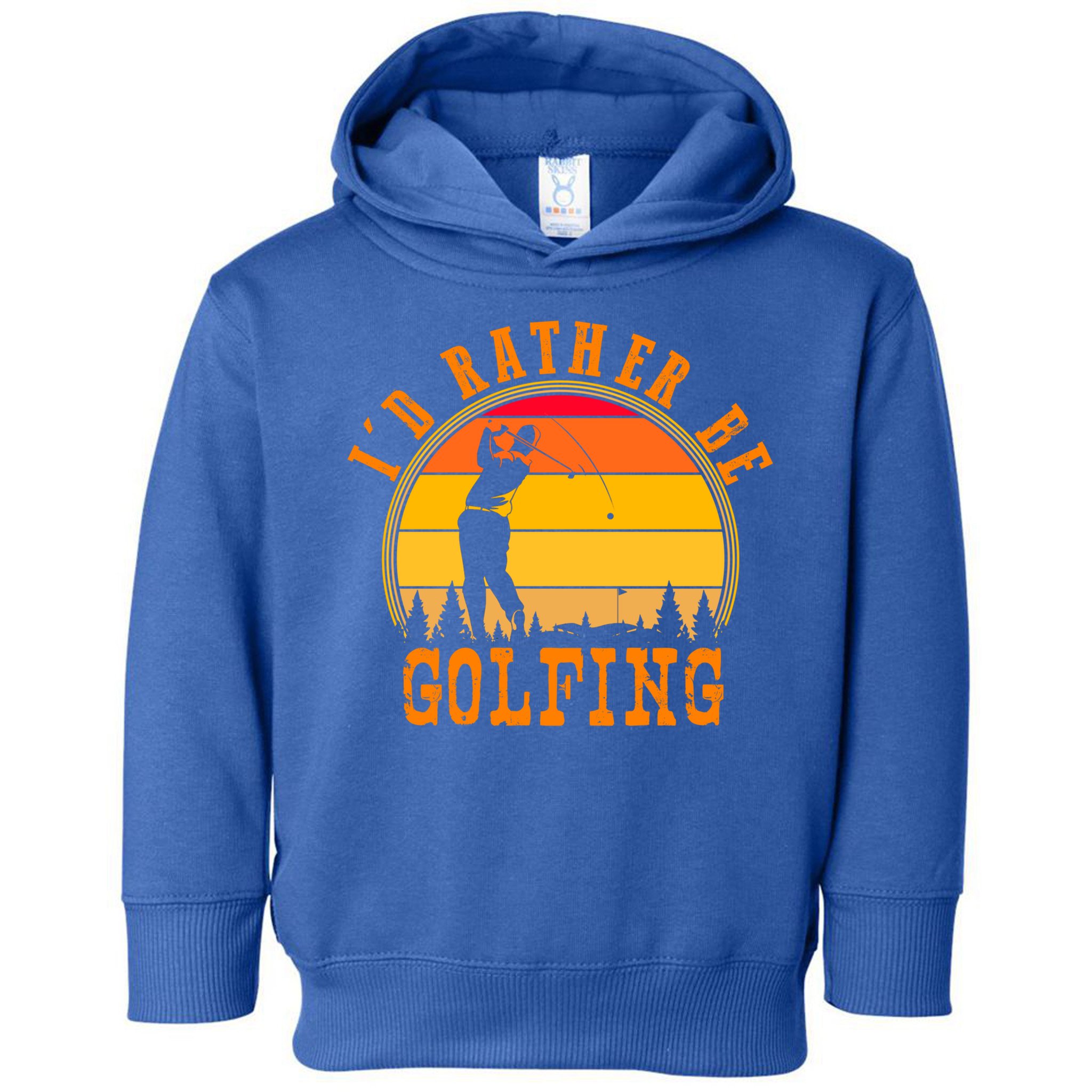 Id Rather Be Golfing Vintage Retro Style Golf Lovers Cute Gift Toddler Hoodie