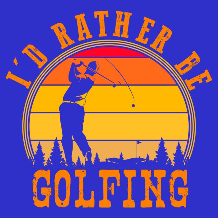 Id Rather Be Golfing Vintage Retro Style Golf Lovers Cute Gift Visor
