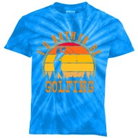 Id Rather Be Golfing Vintage Retro Style Golf Lovers Cute Gift Kids Tie-Dye T-Shirt