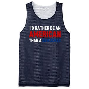 Id Rather Be An American Than A Democrat Trump 2024 Mesh Reversible Basketball Jersey Tank