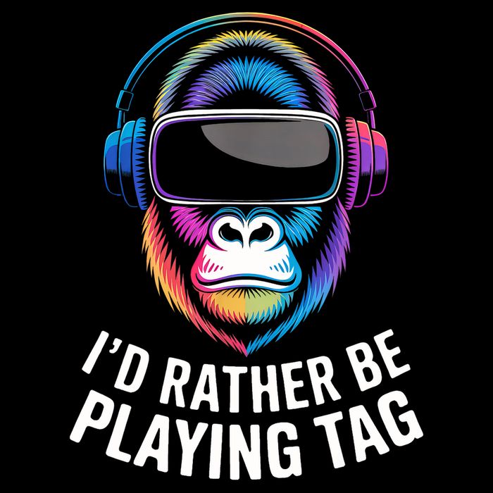 I'd Rather Be Playing Tag VR Gaming Design  7-Panel Snapback Hat