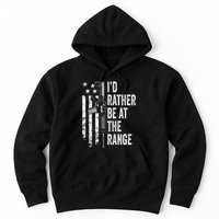 ID Rather Be At The Gun Range Usa Flag Funny Guns Joke Hoodie