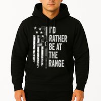 ID Rather Be At The Gun Range Usa Flag Funny Guns Joke Hoodie