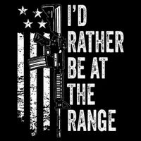 ID Rather Be At The Gun Range Usa Flag Funny Guns Joke City Backpack