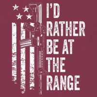 ID Rather Be At The Gun Range Usa Flag Funny Guns Joke 16oz Travel Tumbler