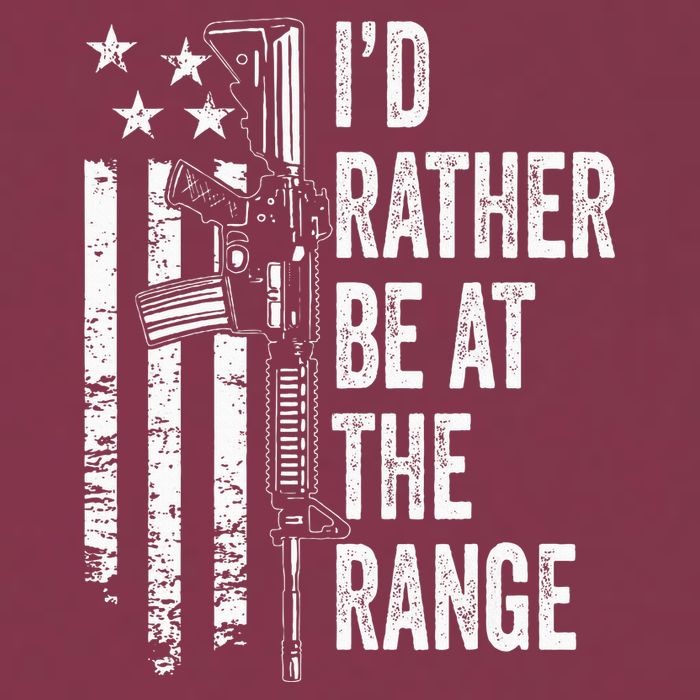 ID Rather Be At The Gun Range Usa Flag Funny Guns Joke 16oz Travel Tumbler