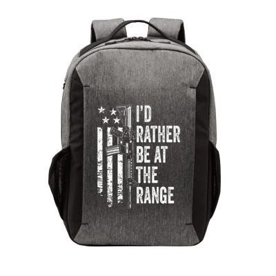 ID Rather Be At The Gun Range Usa Flag Funny Guns Joke Vector Backpack