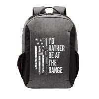 ID Rather Be At The Gun Range Usa Flag Funny Guns Joke Vector Backpack