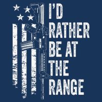 ID Rather Be At The Gun Range Usa Flag Funny Guns Joke Infant Baby Jersey Bodysuit