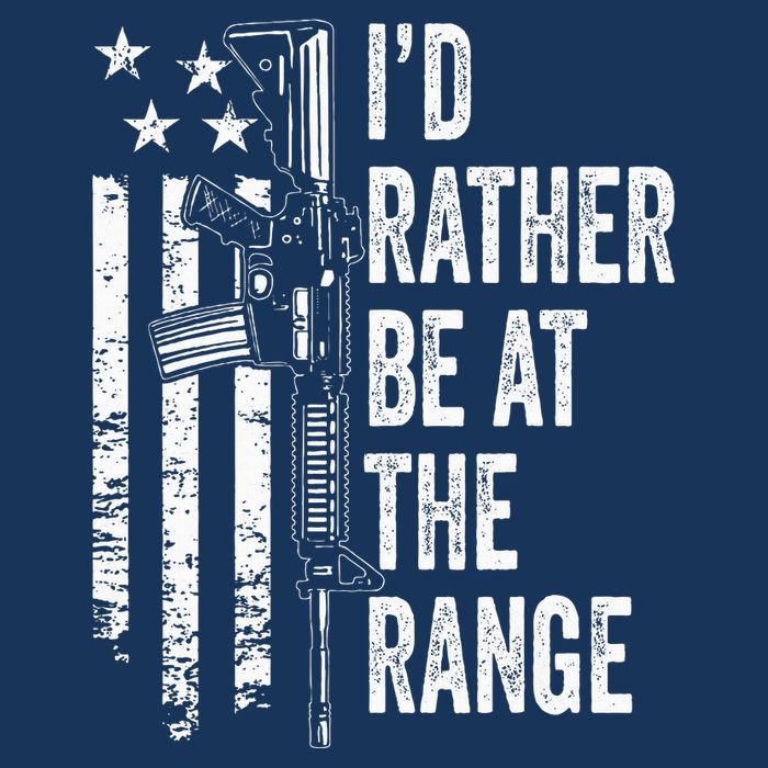 ID Rather Be At The Gun Range Usa Flag Funny Guns Joke Infant Baby Jersey Bodysuit