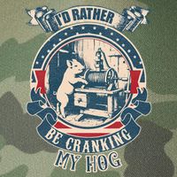 ID Rather Be Cranking My Hog Legacy Tie Dye Trucker Hat