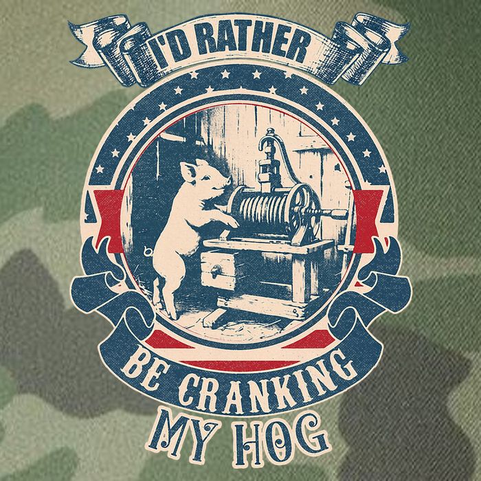 ID Rather Be Cranking My Hog Legacy Tie Dye Trucker Hat