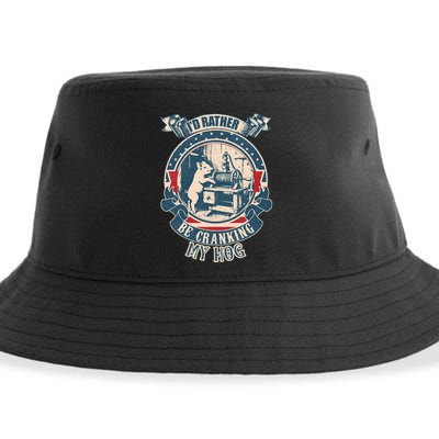 ID Rather Be Cranking My Hog Sustainable Bucket Hat