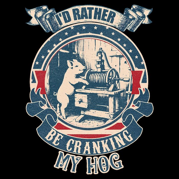 ID Rather Be Cranking My Hog Sustainable Beanie