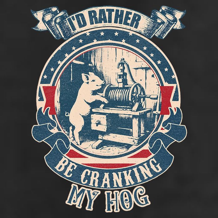 ID Rather Be Cranking My Hog Golf Towel