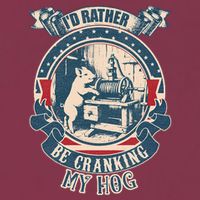 ID Rather Be Cranking My Hog 16oz Travel Tumbler