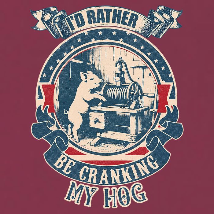 ID Rather Be Cranking My Hog 16oz Travel Tumbler
