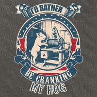 ID Rather Be Cranking My Hog Cotton Canvas Backpack