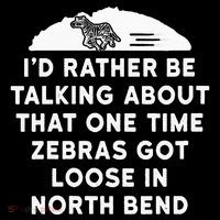 Id Rather Be Talking About Zebras Got Loose In North Bend Full-Length Apron With Pockets