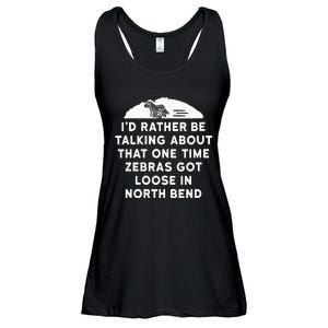 Id Rather Be Talking About Zebras Got Loose In North Bend Ladies Essential Flowy Tank