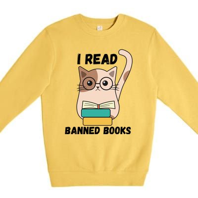 I Read Banned Books Premium Crewneck Sweatshirt