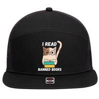 I Read Banned Books 7 Panel Mesh Trucker Snapback Hat