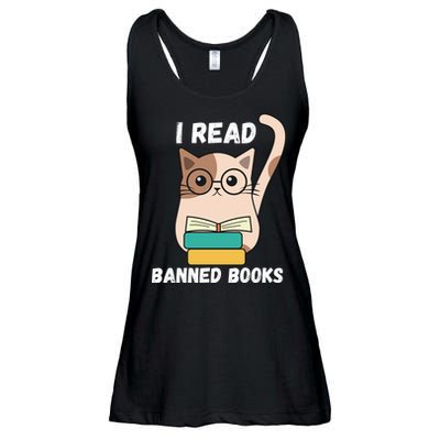 I Read Banned Books Ladies Essential Flowy Tank