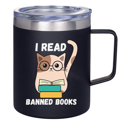 I Read Banned Books 12oz Stainless Steel Coffee Mug