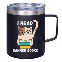 I Read Banned Books 12oz Stainless Steel Coffee Mug