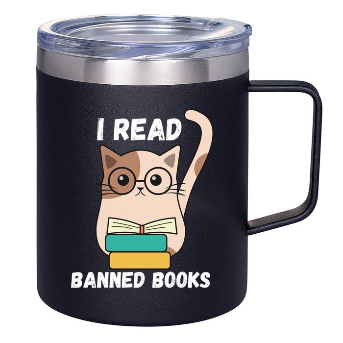 I Read Banned Books 12oz Stainless Steel Coffee Mug