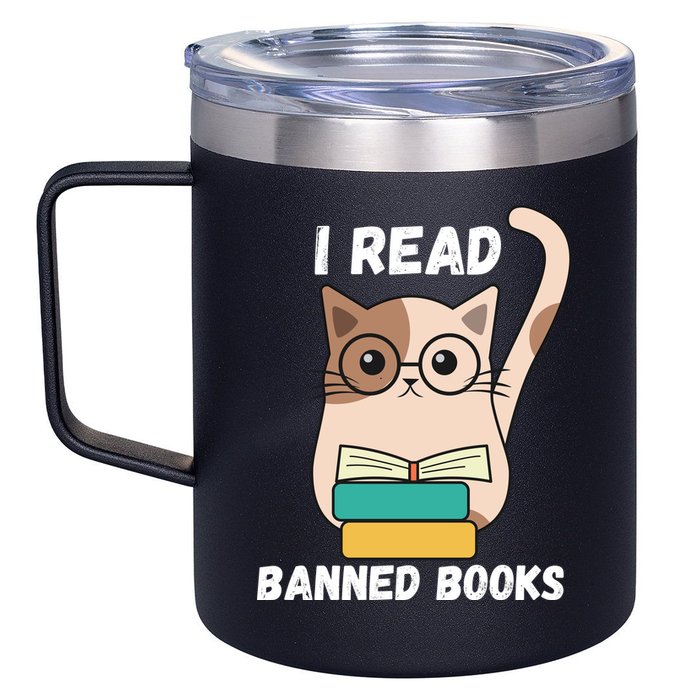 I Read Banned Books 12oz Stainless Steel Coffee Mug