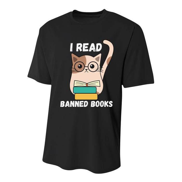 I Read Banned Books Youth Performance Sprint T-Shirt