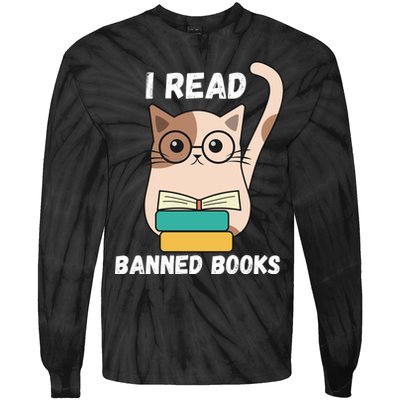 I Read Banned Books Tie-Dye Long Sleeve Shirt