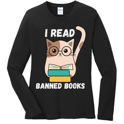 I Read Banned Books Ladies Long Sleeve Shirt
