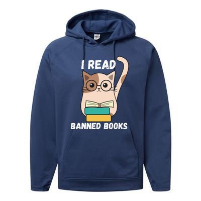 I Read Banned Books Performance Fleece Hoodie