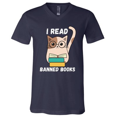 I Read Banned Books V-Neck T-Shirt