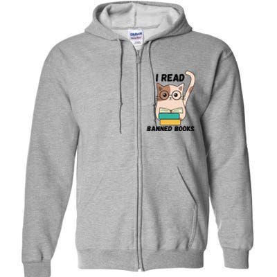 I Read Banned Books Full Zip Hoodie