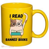 I Read Banned Books 11oz C Handle Ceramic Mug