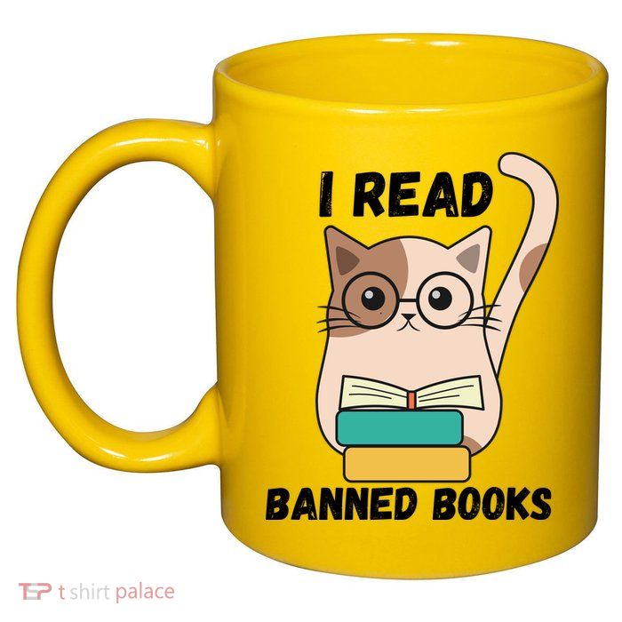 I Read Banned Books 11oz C Handle Ceramic Mug